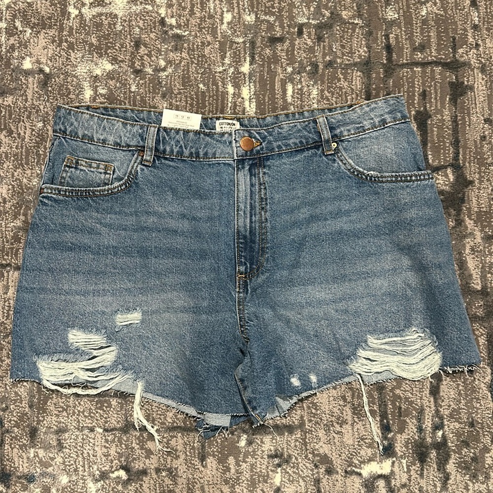 Cotton On Curve A-Line High Rise Denim Short- Size 12